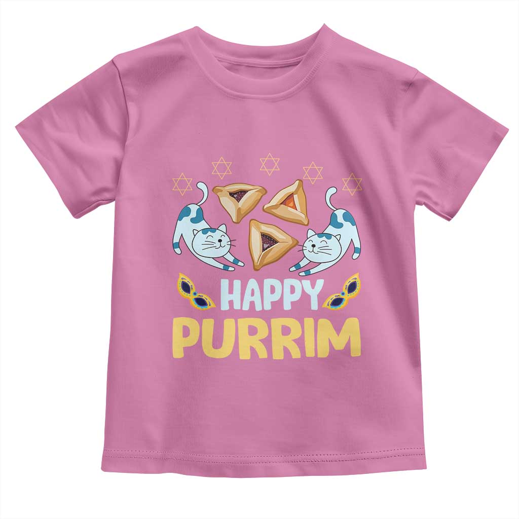 Purim Cat Toddler T Shirt Happy Purrim Hamantash Jewish Star of David