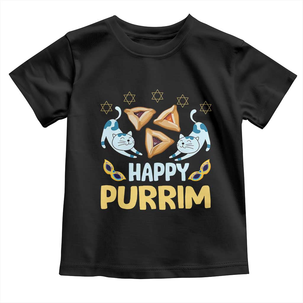 Purim Cat Toddler T Shirt Happy Purrim Hamantash Jewish Star of David