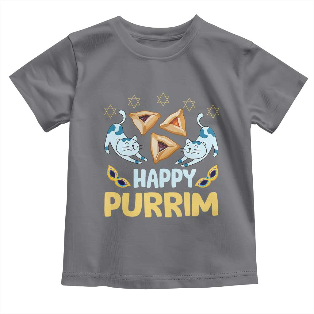 Purim Cat Toddler T Shirt Happy Purrim Hamantash Jewish Star of David