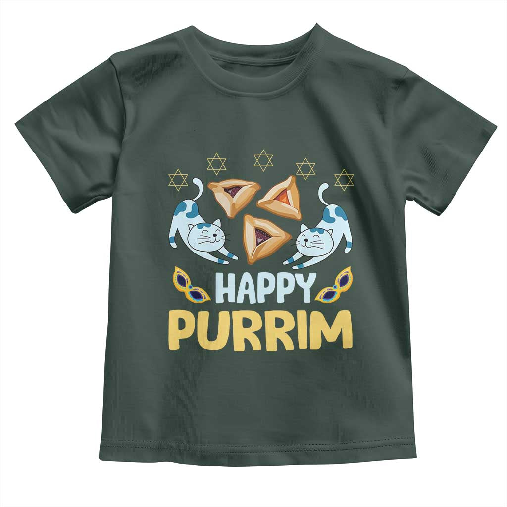 Purim Cat Toddler T Shirt Happy Purrim Hamantash Jewish Star of David