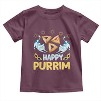 Purim Cat Toddler T Shirt Happy Purrim Hamantash Jewish Star of David