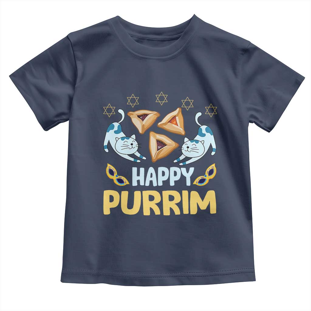 Purim Cat Toddler T Shirt Happy Purrim Hamantash Jewish Star of David