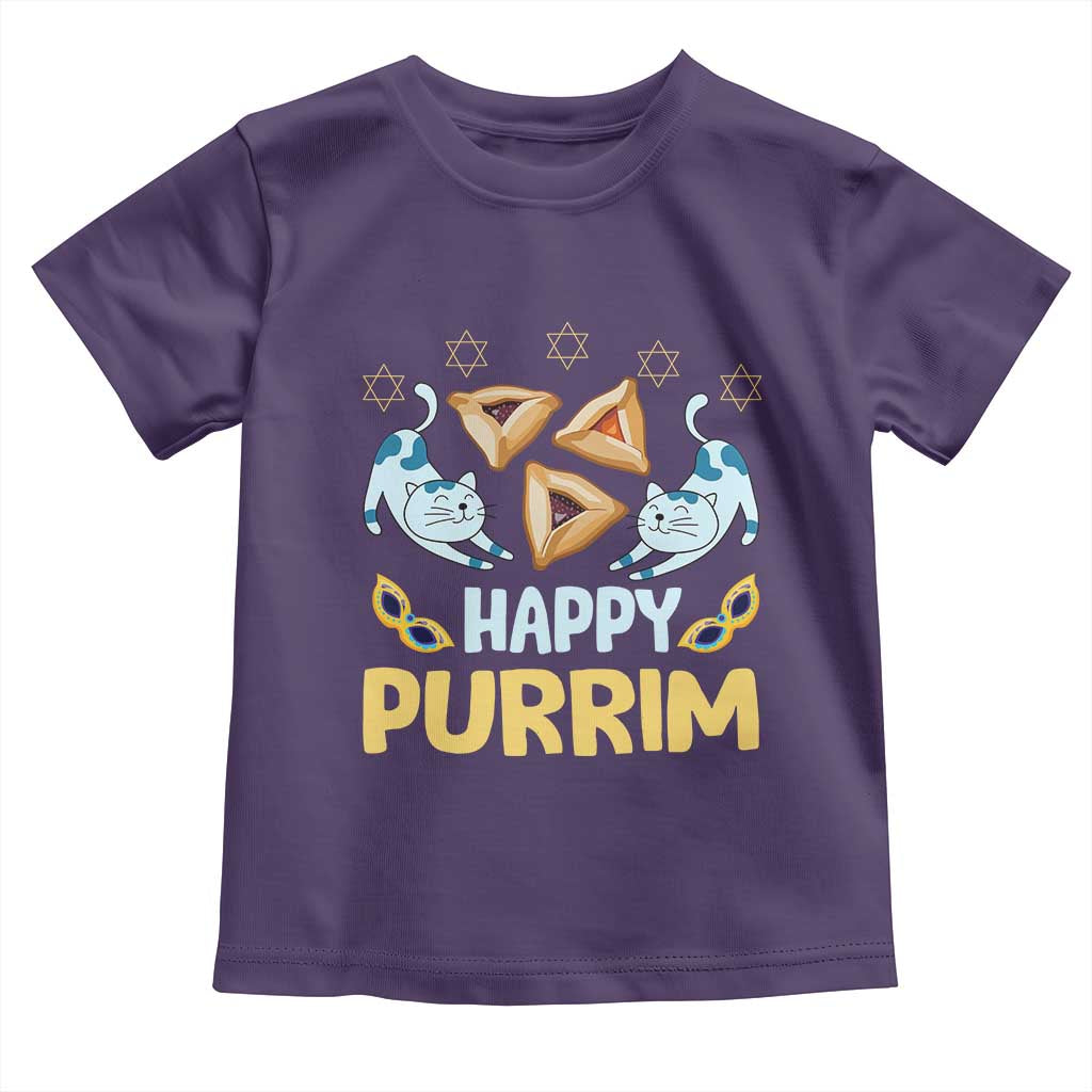 Purim Cat Toddler T Shirt Happy Purrim Hamantash Jewish Star of David