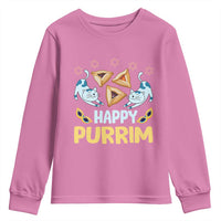 Purim Cat Youth Sweatshirt Happy Purrim Hamantash Jewish Star of David