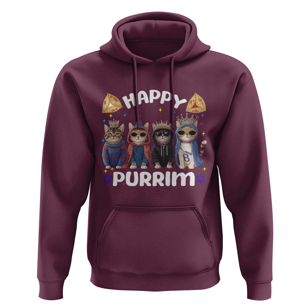 Purim Cat Hoodie Happy Purrim Hamantash Cute Cat Costume