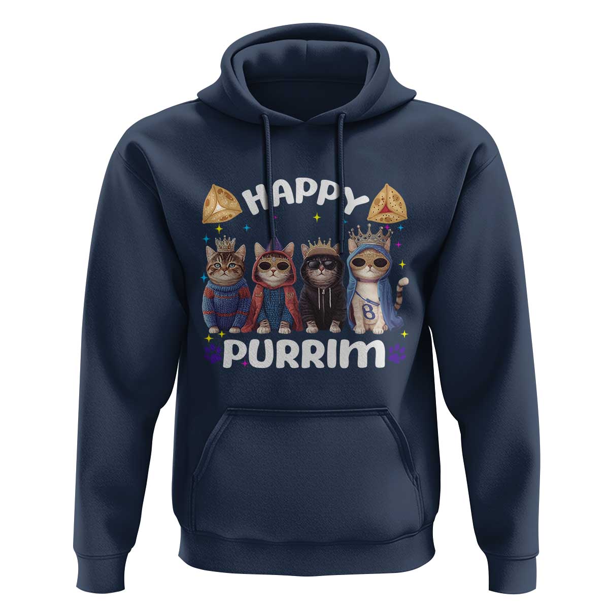 Purim Cat Hoodie Happy Purrim Hamantash Cute Cat Costume