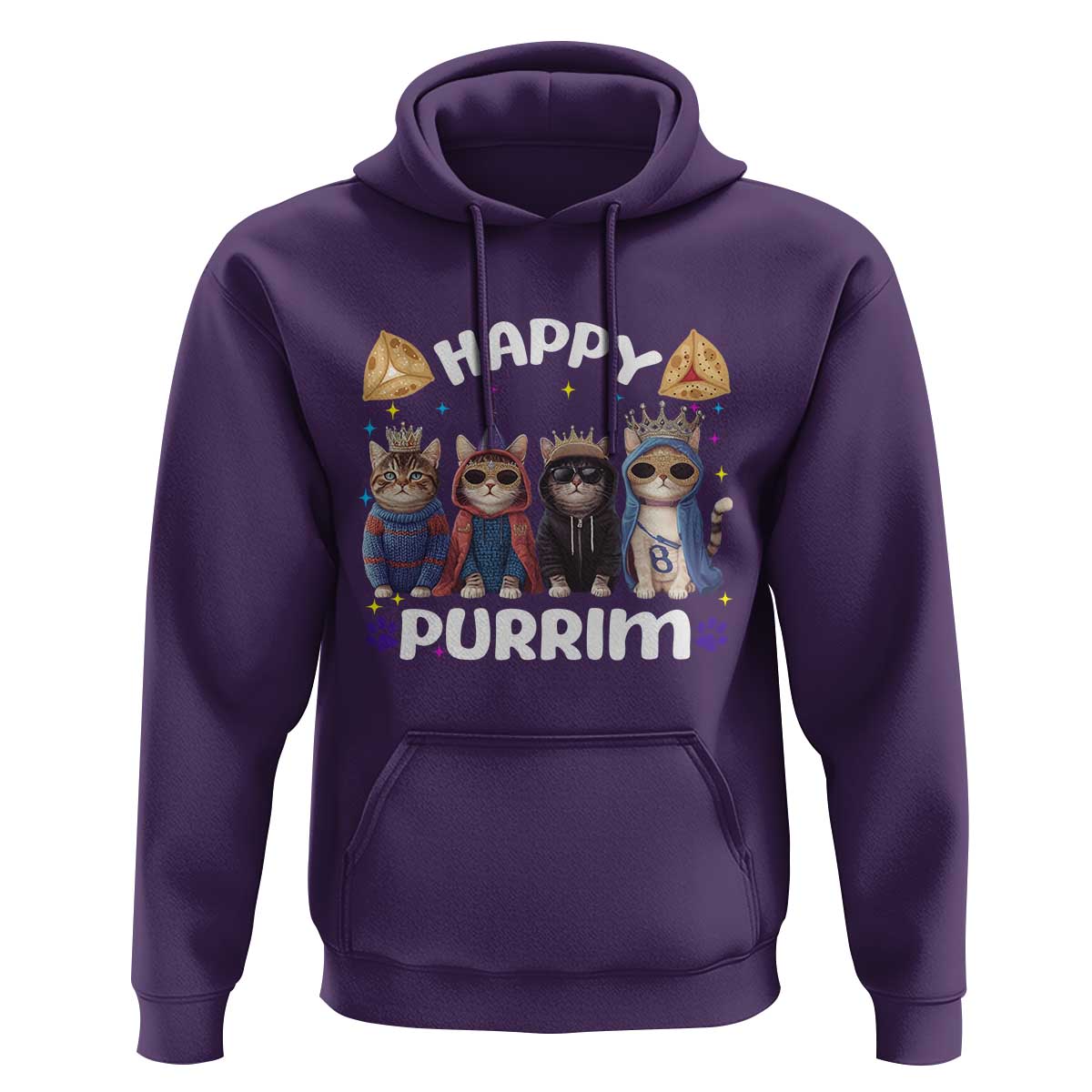 Purim Cat Hoodie Happy Purrim Hamantash Cute Cat Costume