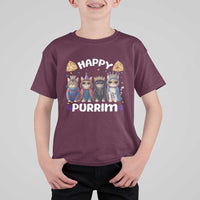 Purim Cat T Shirt For Kid Happy Purrim Hamantash Cute Cat Costume