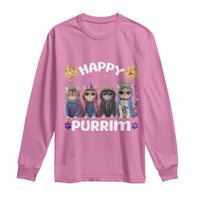 Purim Cat Long Sleeve Shirt Happy Purrim Hamantash Cute Cat Costume