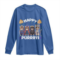 Purim Cat Long Sleeve Shirt Happy Purrim Hamantash Cute Cat Costume