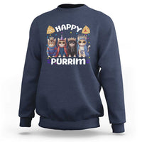 Purim Cat Sweatshirt Happy Purrim Hamantash Cute Cat Costume
