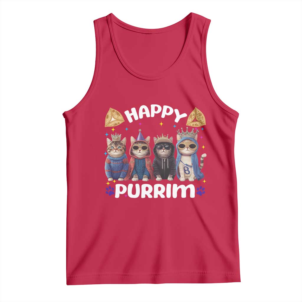 Purim Cat Tank Top Happy Purrim Hamantash Cute Cat Costume