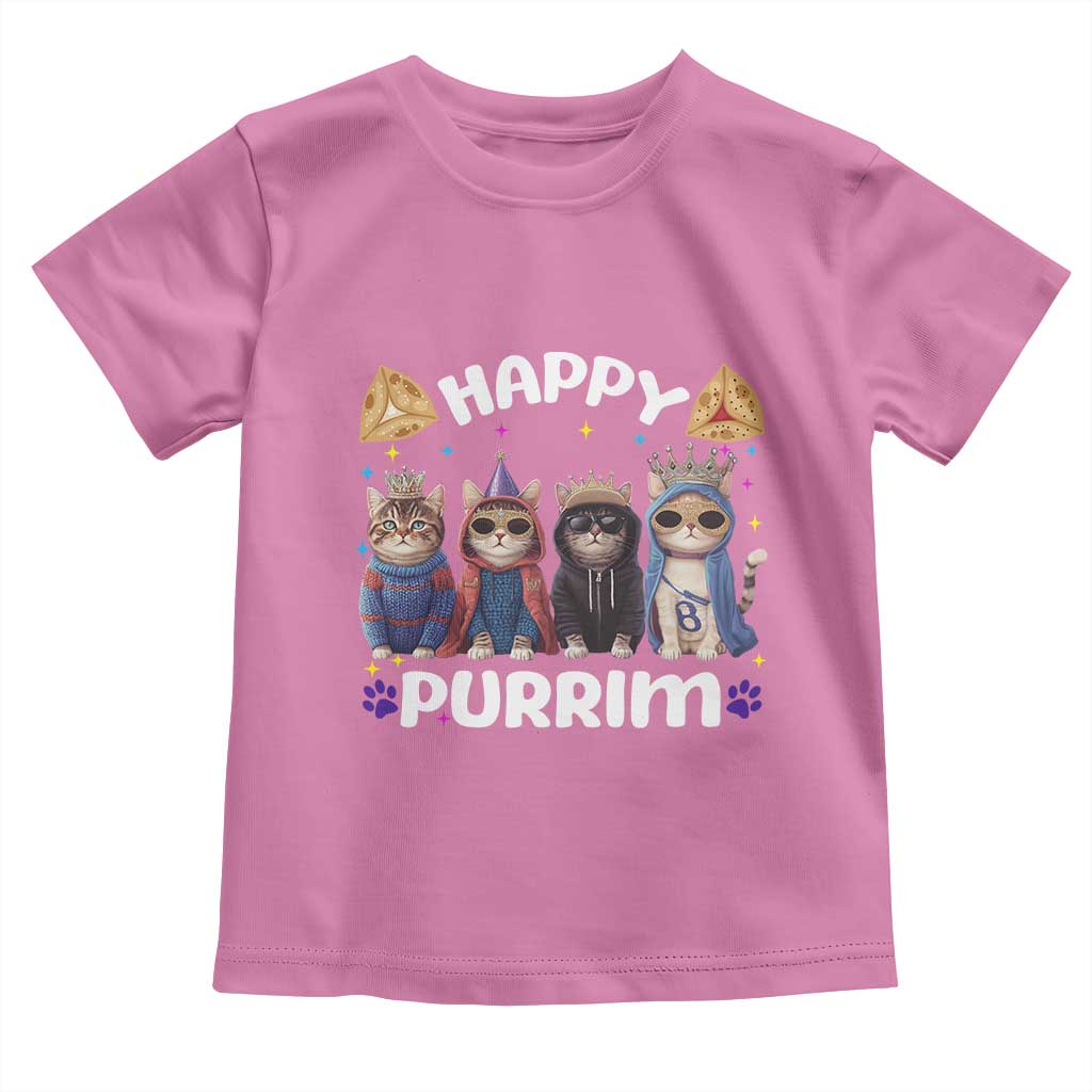 Purim Cat Toddler T Shirt Happy Purrim Hamantash Cute Cat Costume