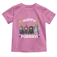 Purim Cat Toddler T Shirt Happy Purrim Hamantash Cute Cat Costume