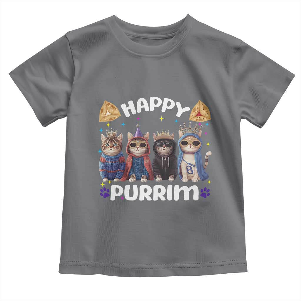 Purim Cat Toddler T Shirt Happy Purrim Hamantash Cute Cat Costume