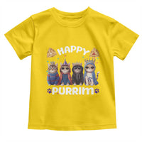 Purim Cat Toddler T Shirt Happy Purrim Hamantash Cute Cat Costume