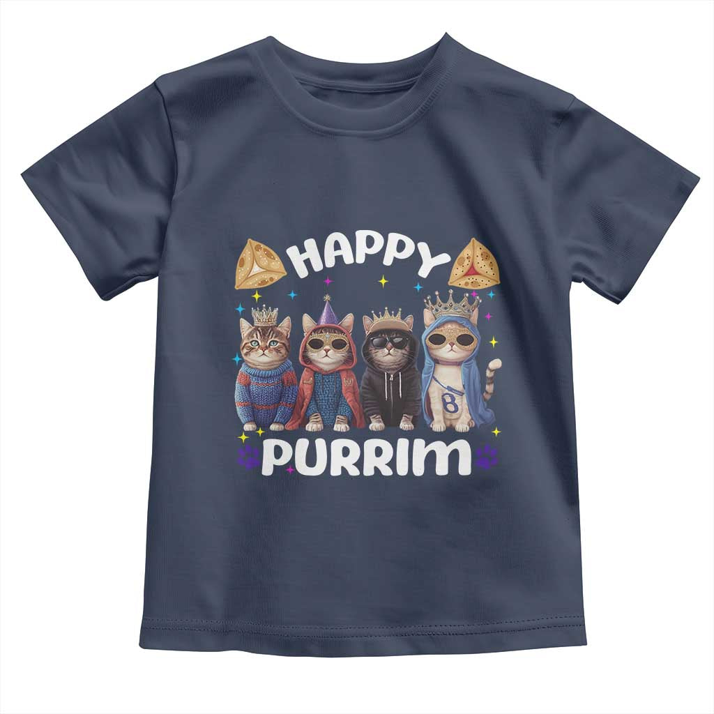 Purim Cat Toddler T Shirt Happy Purrim Hamantash Cute Cat Costume