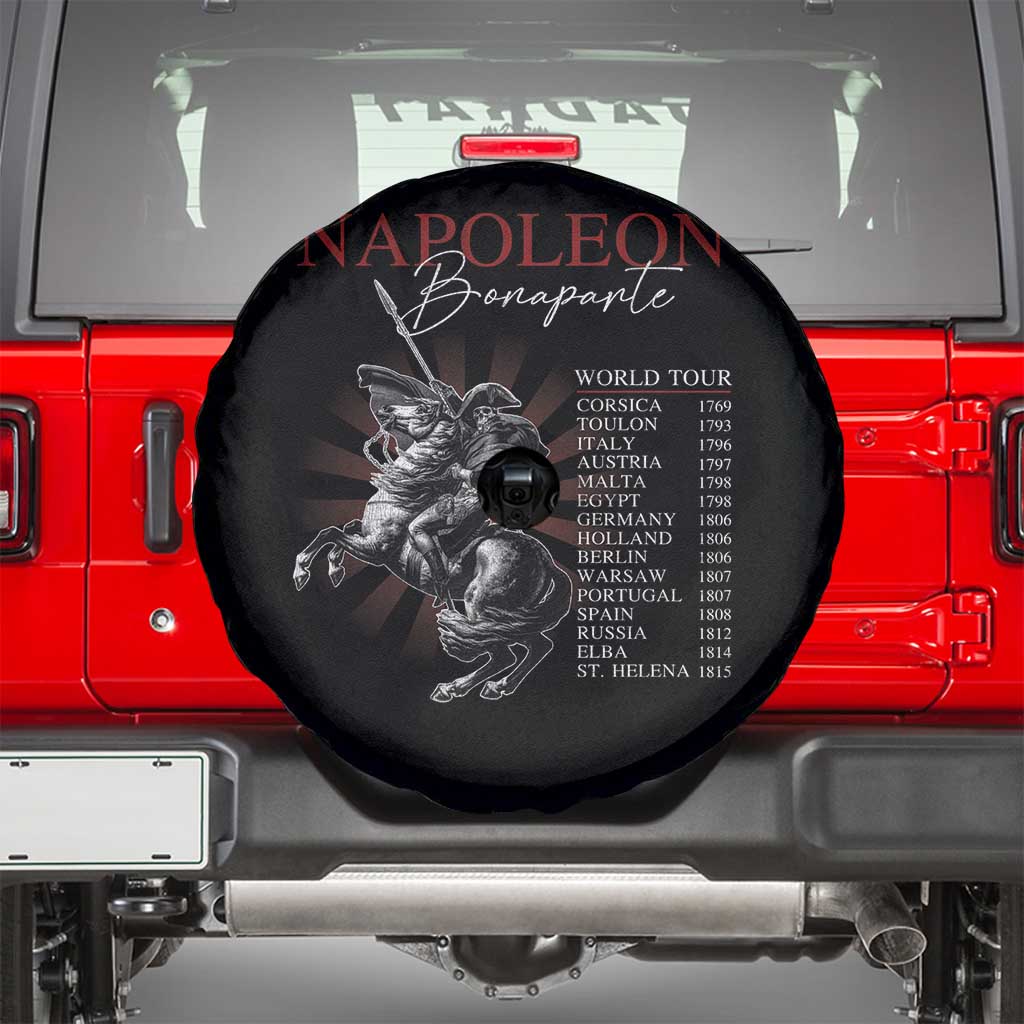 Funny History Lover Spare Tire Cover Napoleon Bonaparte World Tour
