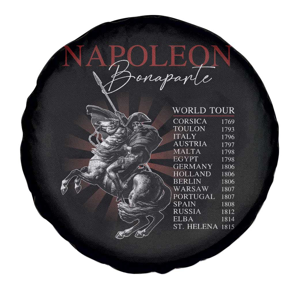 Funny History Lover Spare Tire Cover Napoleon Bonaparte World Tour