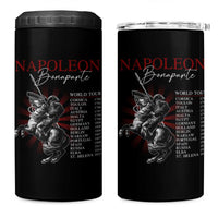 Funny History Lover 4 in 1 Can Cooler Tumbler Napoleon Bonaparte World Tour