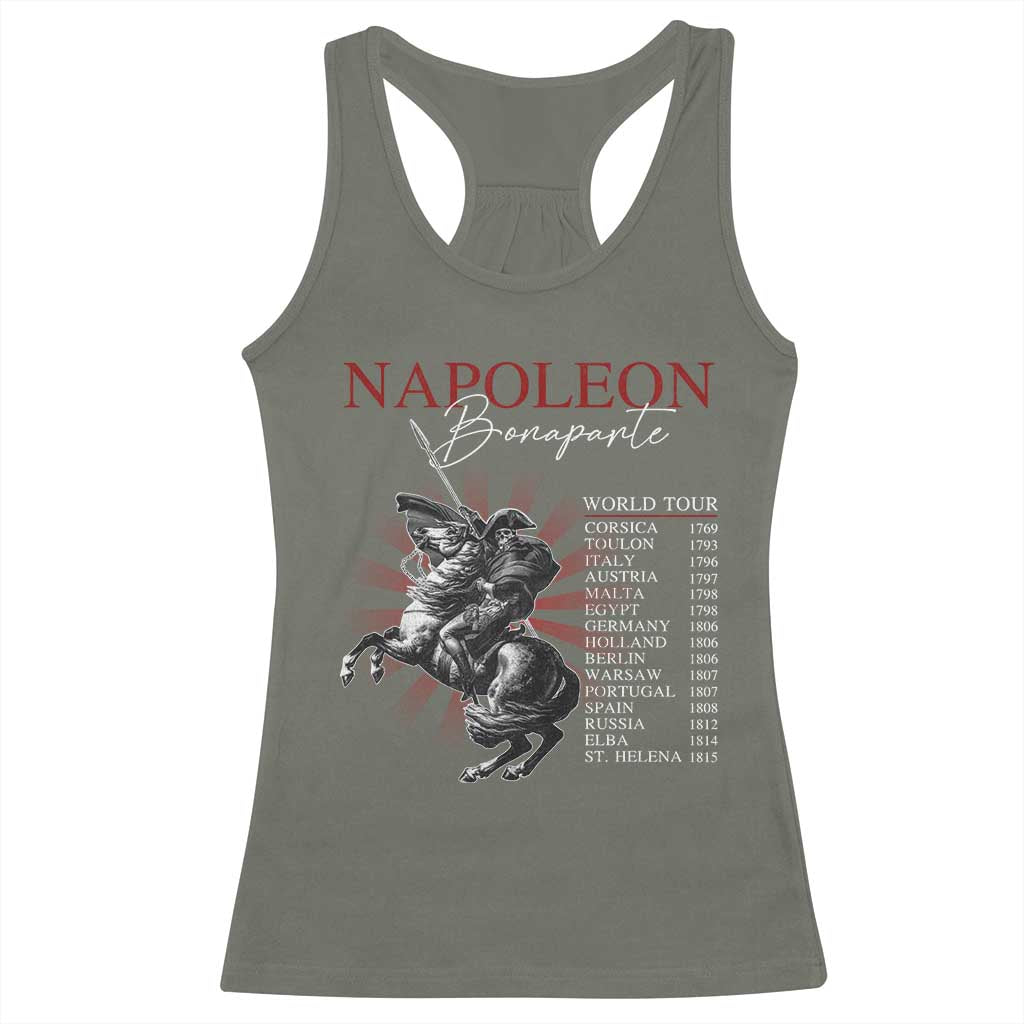 Funny History Lover Racerback Tank Top Napoleon Bonaparte World Tour