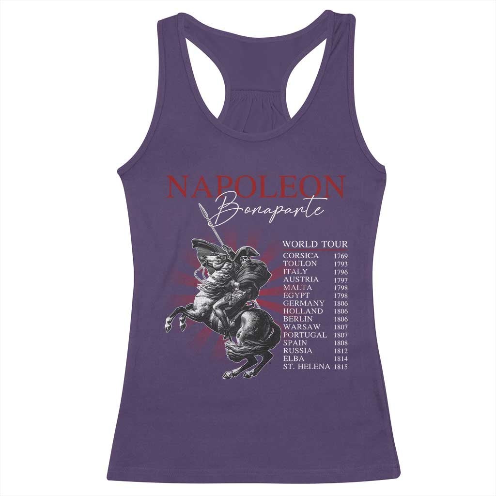 Funny History Lover Racerback Tank Top Napoleon Bonaparte World Tour