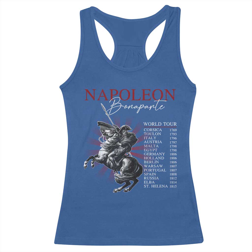 Funny History Lover Racerback Tank Top Napoleon Bonaparte World Tour