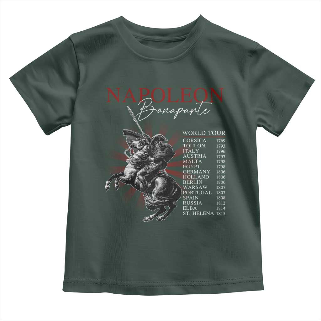 Funny History Lover Toddler T Shirt Napoleon Bonaparte World Tour