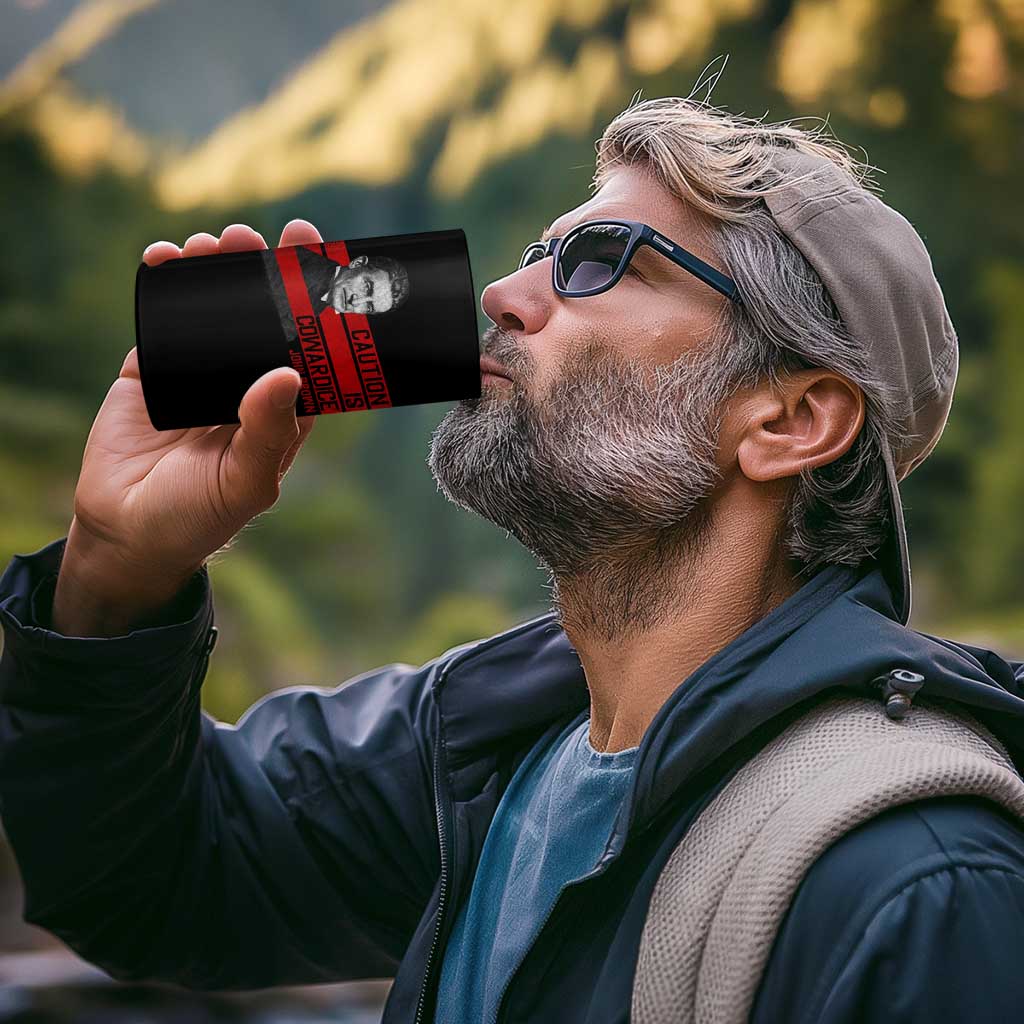 John Brown 4 in 1 Can Cooler Tumbler Caution Is Cowardice