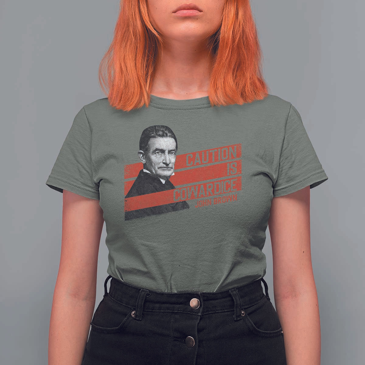 John Brown T Shirt For Women Caution Is Cowardice
