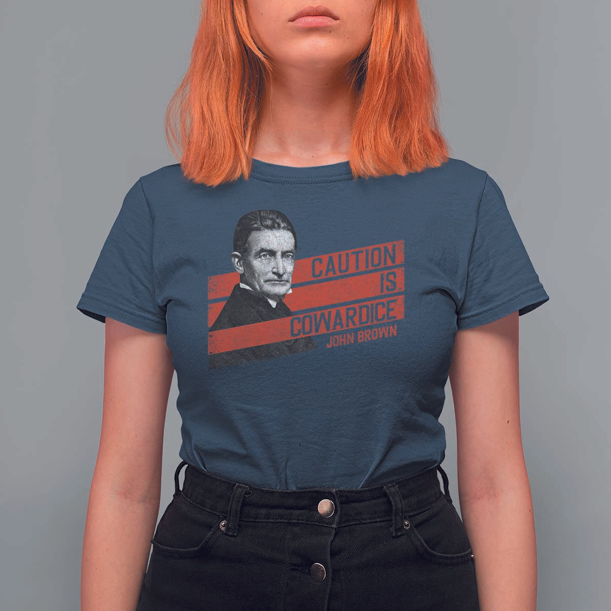 John Brown T Shirt For Women Caution Is Cowardice