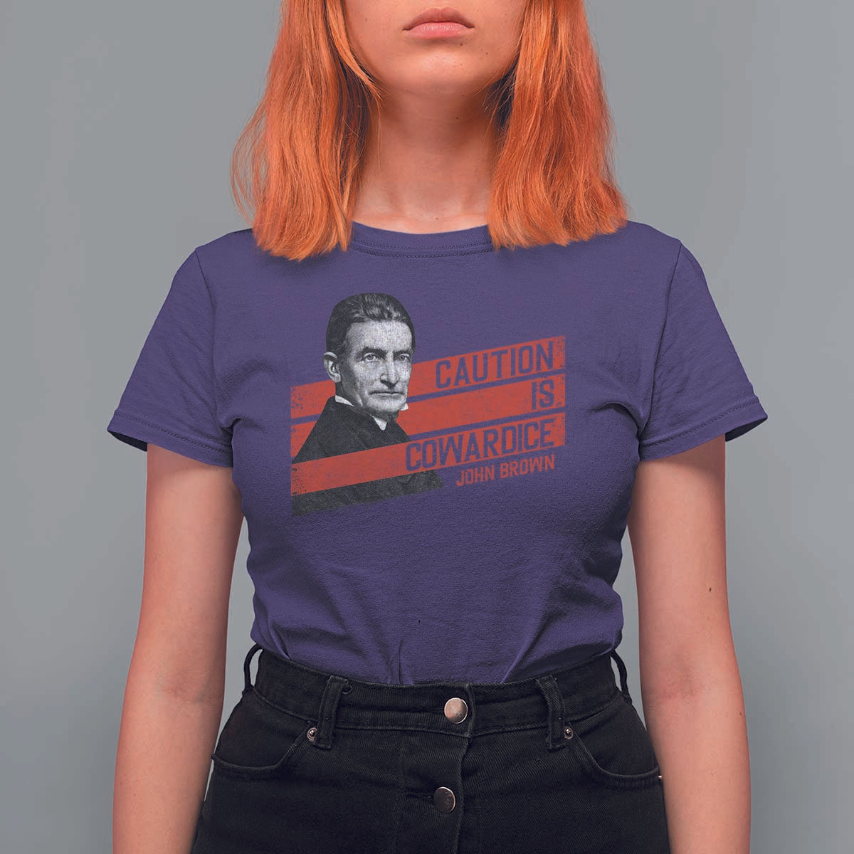 John Brown T Shirt For Women Caution Is Cowardice