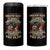American Patriotism 4 in 1 Can Cooler Tumbler Proudly Politically Incorrect God Bless America Support Troops