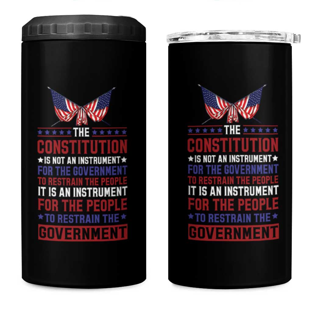 American Patriotism 4 in 1 Can Cooler Tumbler The Constitution Is An Instrument