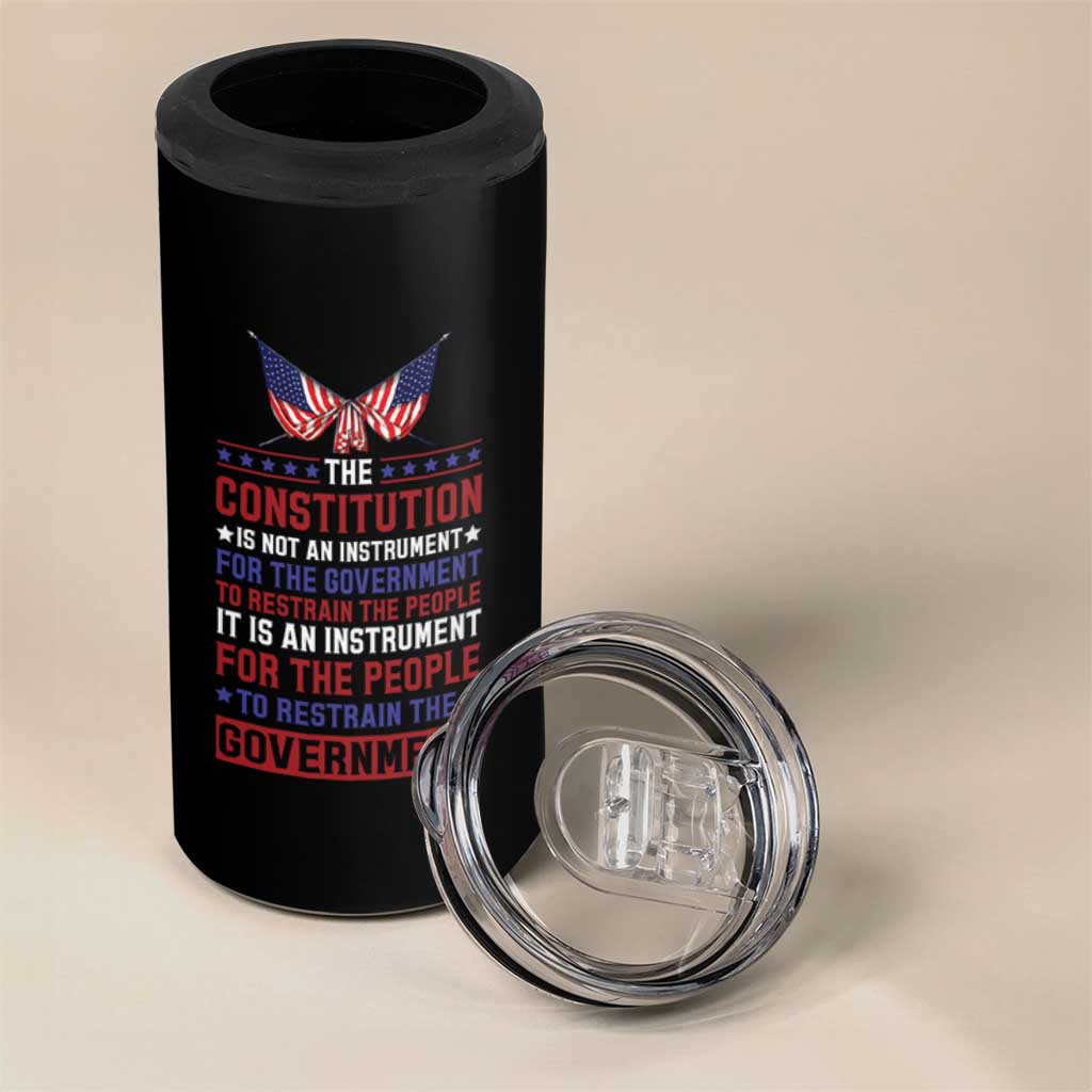 American Patriotism 4 in 1 Can Cooler Tumbler The Constitution Is An Instrument