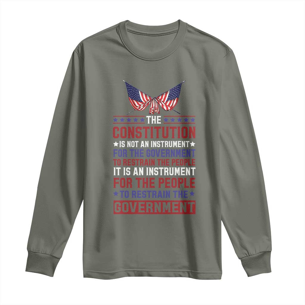 American Patriotism Long Sleeve Shirt The Constitution Is An Instrument