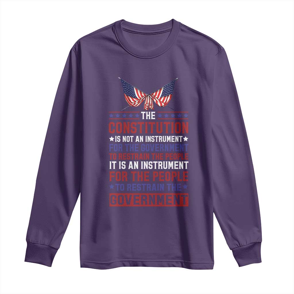 American Patriotism Long Sleeve Shirt The Constitution Is An Instrument