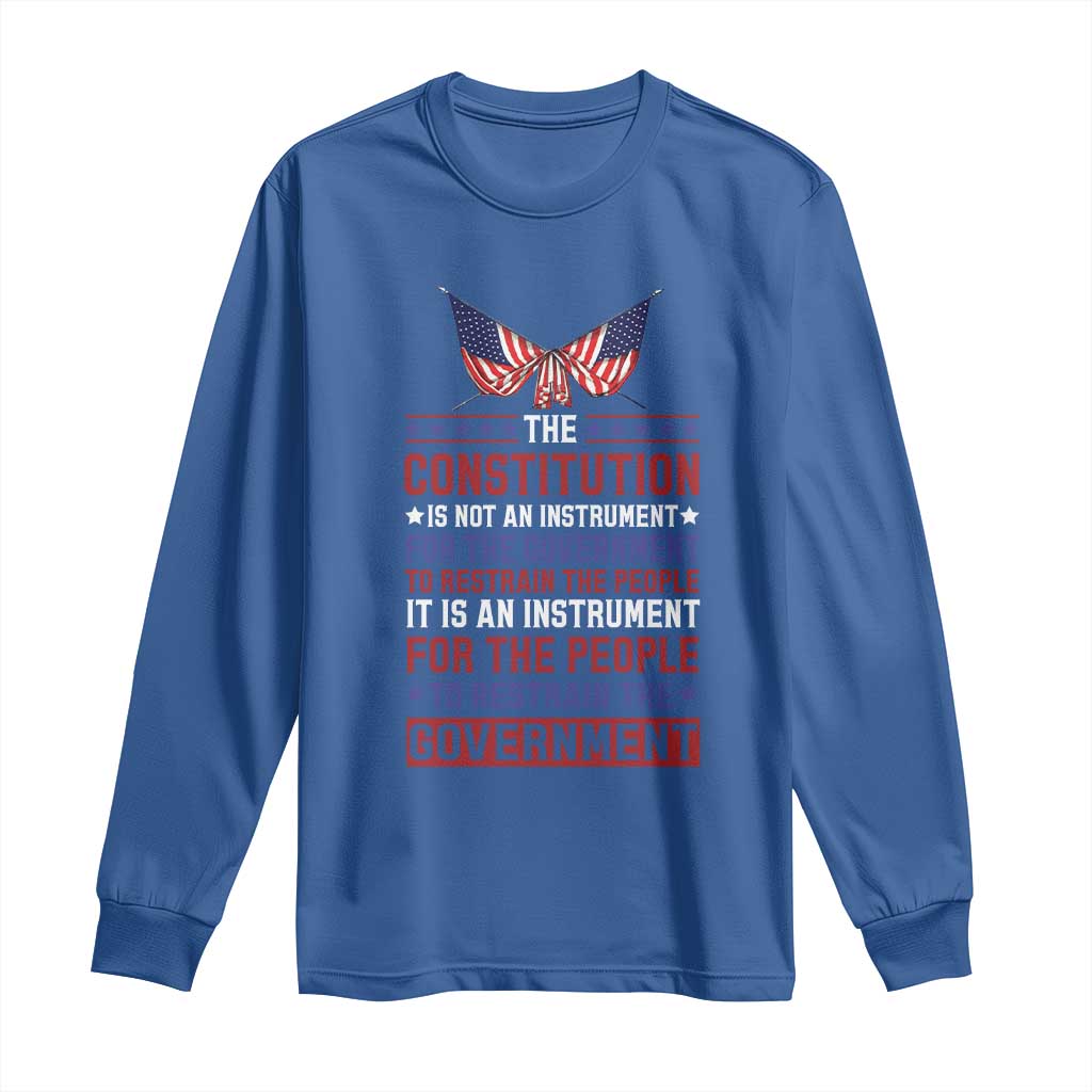 American Patriotism Long Sleeve Shirt The Constitution Is An Instrument