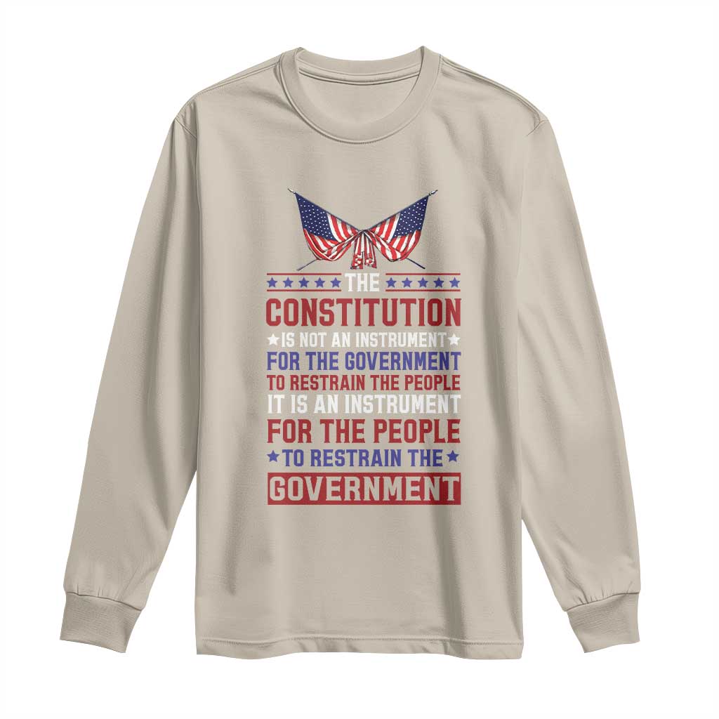 American Patriotism Long Sleeve Shirt The Constitution Is An Instrument