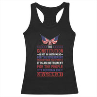 American Patriotism Racerback Tank Top The Constitution Is An Instrument