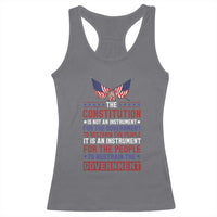 American Patriotism Racerback Tank Top The Constitution Is An Instrument