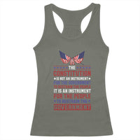 American Patriotism Racerback Tank Top The Constitution Is An Instrument