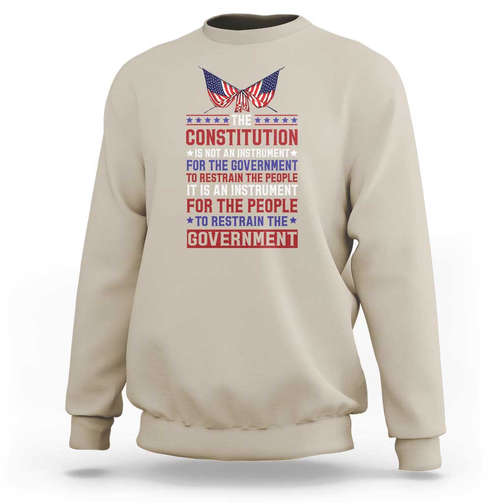 American Patriotism Sweatshirt The Constitution Is An Instrument