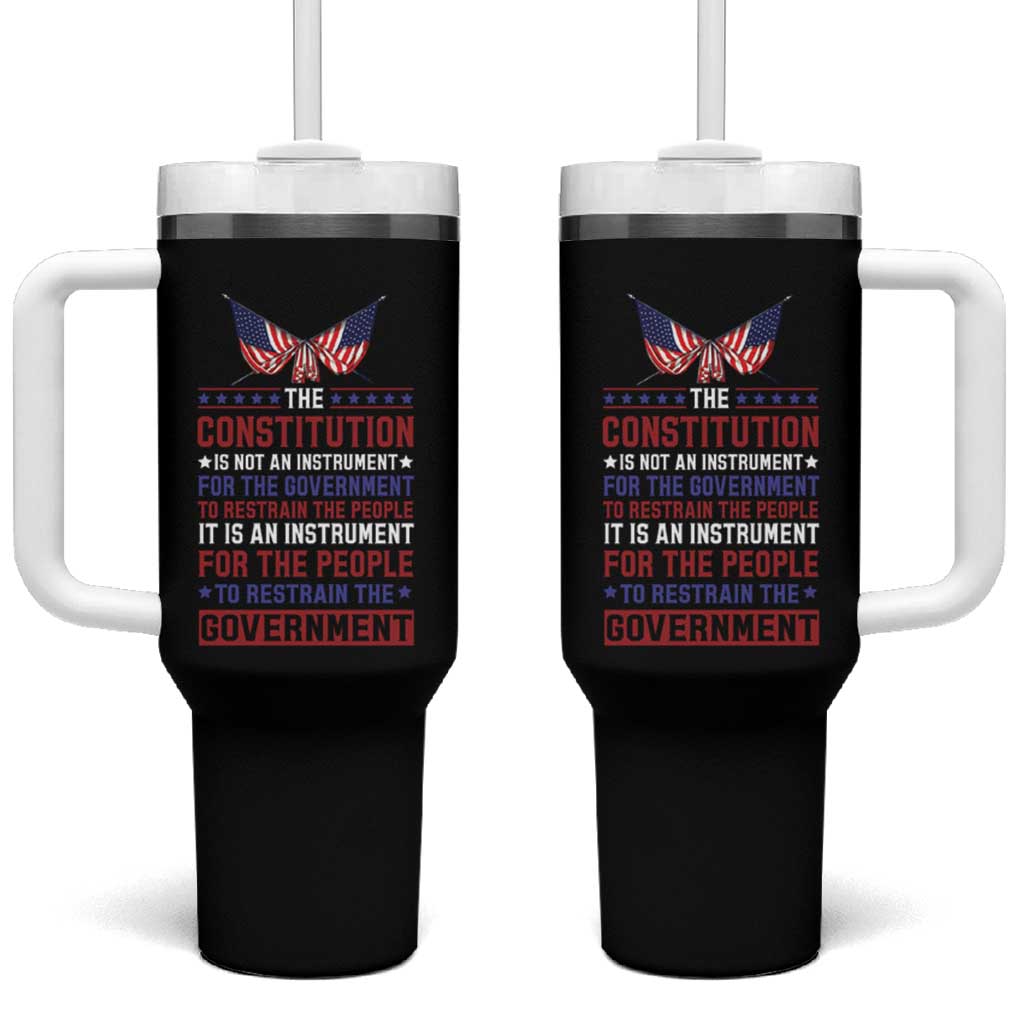 American Patriotism Tumbler With Handle The Constitution Is An Instrument