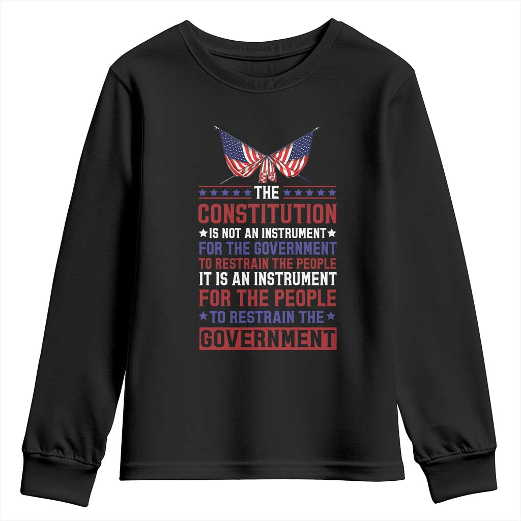 American Patriotism Youth Sweatshirt The Constitution Is An Instrument