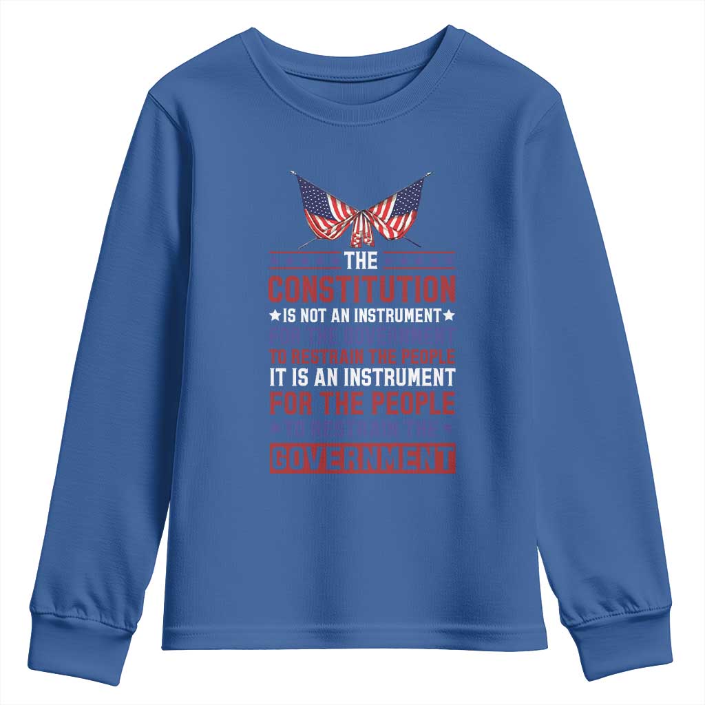 American Patriotism Youth Sweatshirt The Constitution Is An Instrument