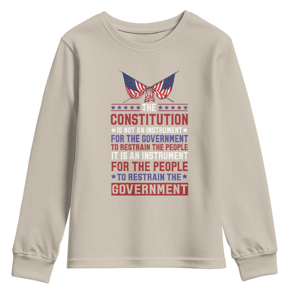 American Patriotism Youth Sweatshirt The Constitution Is An Instrument