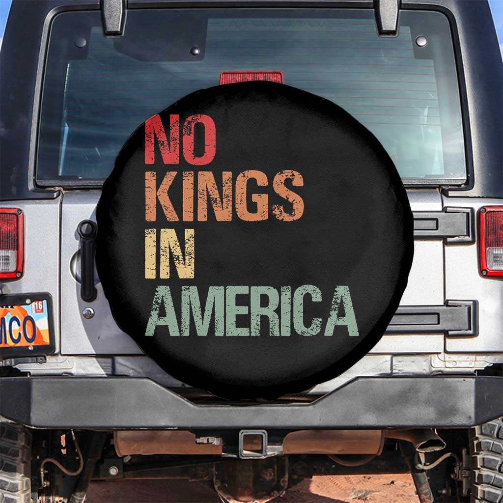 Retro No Kings in America Spare Tire Cover