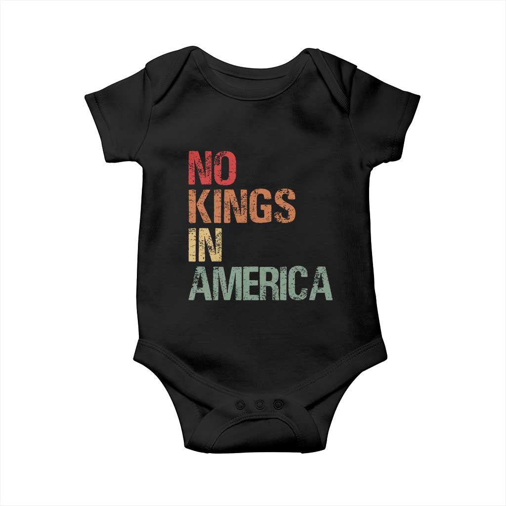 Retro No Kings in America Baby Onesie