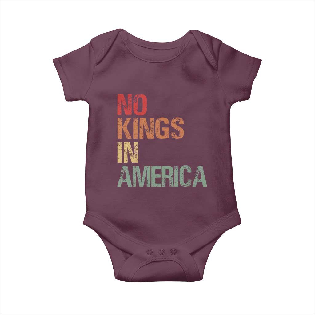 Retro No Kings in America Baby Onesie